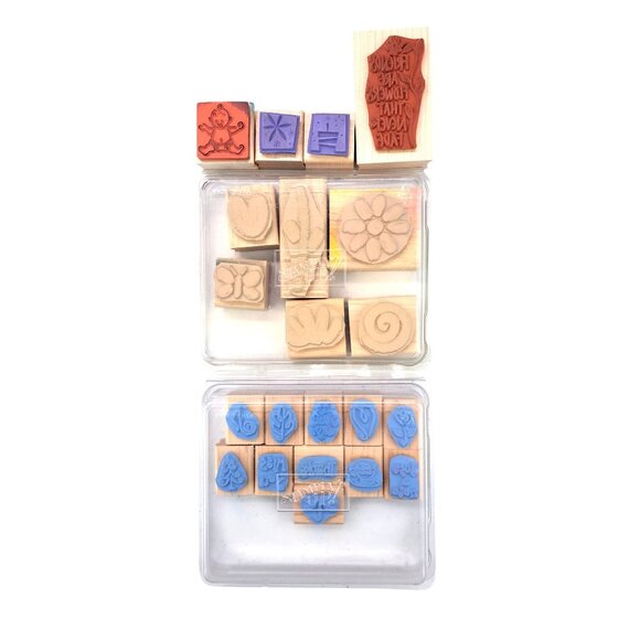 Stampin Up Rubber Stamps Lot of 21 Year-Round Cheer Painted Garden Hero Arts - Picture 2 of 9